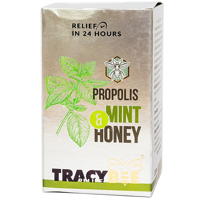 Keo ong xanh Tracybee Propolis Mint & Honey vị bạc hà giúp giảm đau, viêm họng, ho do nhiễm khuẩn (30ml)