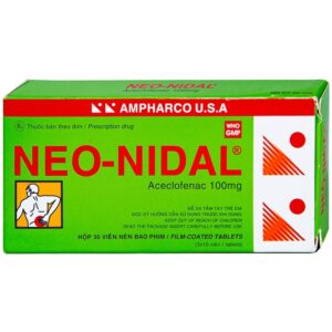 Viên nén Neo-Nidal 100mg Ampharco điều trị đau sau chấn thương, phẫu thuật (3 vỉ x 10 viên)