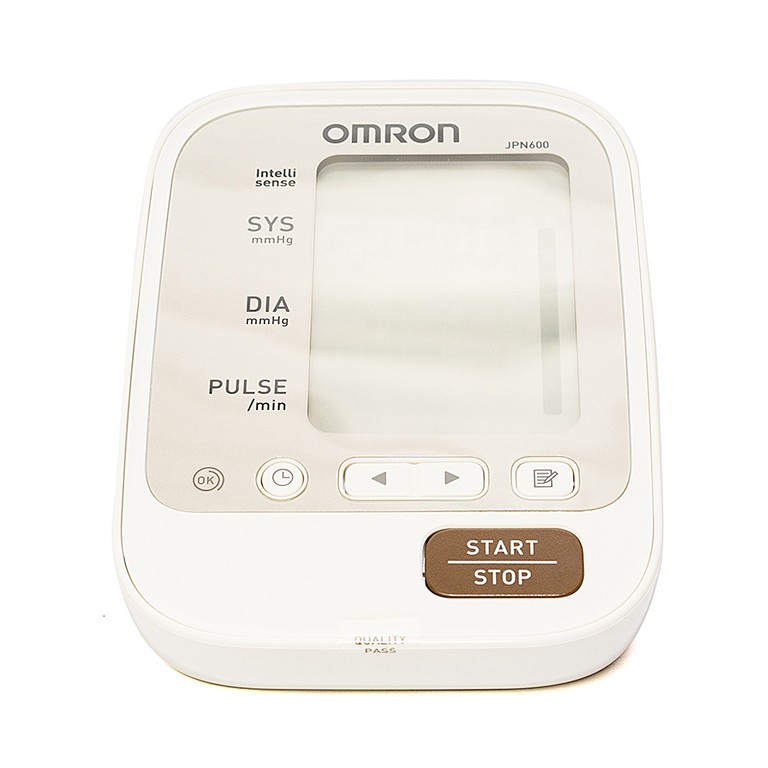 Máy đo huyết áp bắp tay tự động Omron JPN600 công nghệ IntelliWrap, hiển thị kết quả trung bình của 3 lần đo cuối