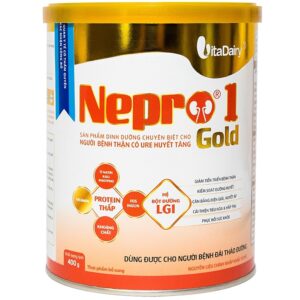 Sữa bột Nepro 1 Gold VitaDairy dành cho người bệnh thận có ure huyết tăng, người tiểu đường (400g)