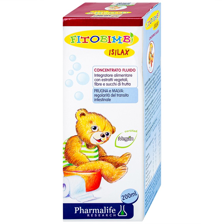 Siro Fitobimbi Isilax Concentrato Fluido Pharmalife nhuận tràng, hỗ trợ giảm táo bón cho trẻ (200ml)