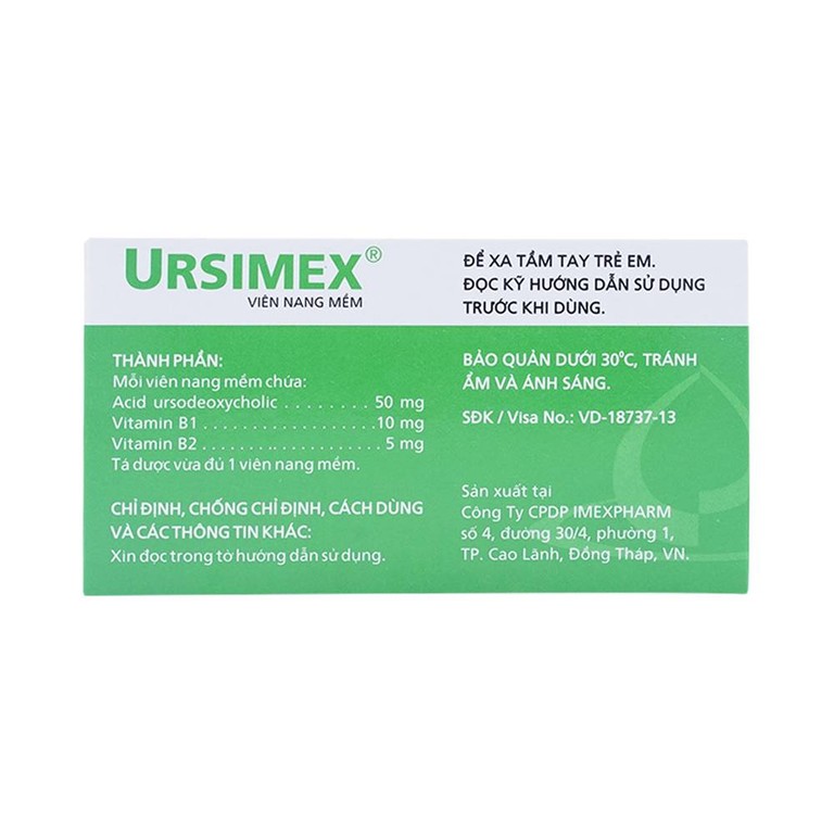 Thuốc Ursimex Imexpharm cải thiện chức năng gan (6 vỉ x 10 viên)