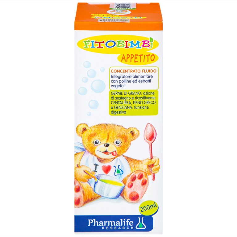 Dung dịch Fitobimbi Appetito hỗ trợ tăng cường tiêu hóa (200ml)