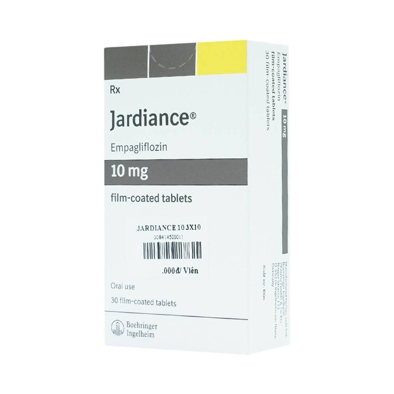 Viên nén Jardiance 10mg Boehringer điều trị đái tháo đường típ 2, suy tim, bệnh thận mạn tính (3 vỉ x 10 viên)