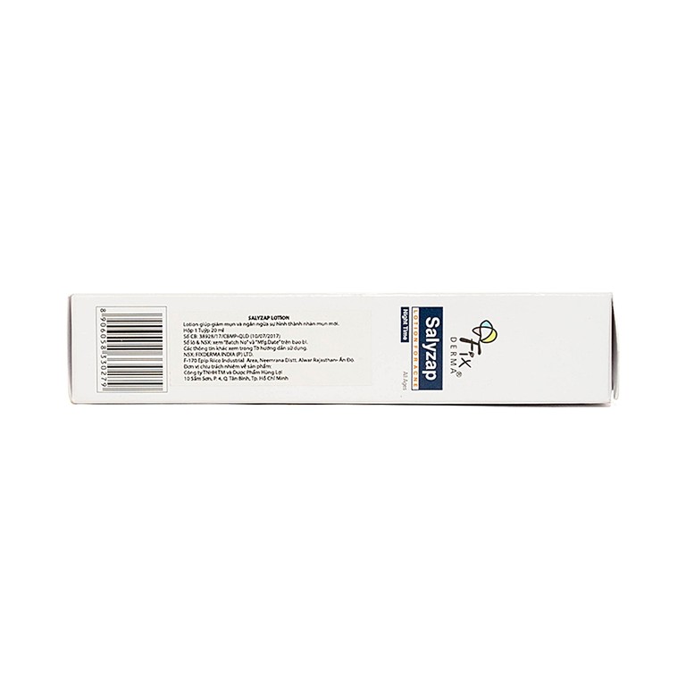 Dung dịch Fixderma Salyzap Lotion for Acne hỗ trợ giảm sưng, kháng khuẩn và làm sạch lỗ chân lông (20ml)