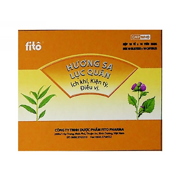 Thuốc Hương Sa Lục Quân Fito điều trị chứng chậm tiêu, kém ăn (10 vỉ x 10 viên)