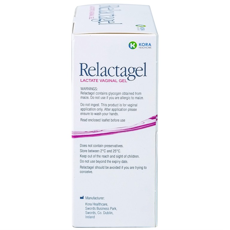Kem bôi dạng gel Relactagel Kora điều trị và phòng ngừa viêm âm đạo (7 tuýp)