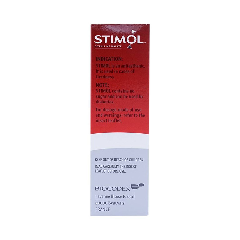 Siro Stimol Biocodex dùng trong các trường hợp mệt mỏi, suy nhược (18 gói x 10ml)