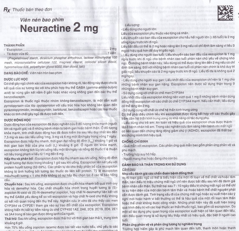 Thuốc Neuractine 2mg SaVi điều trị chứng mất ngủ (3 vỉ x 10 viên)