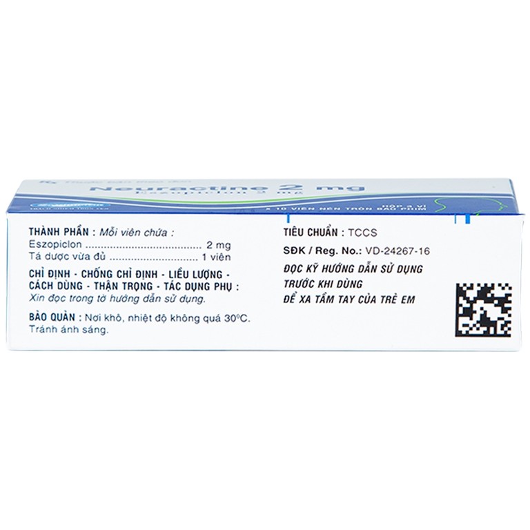 Thuốc Neuractine 2mg SaVi điều trị chứng mất ngủ (3 vỉ x 10 viên)