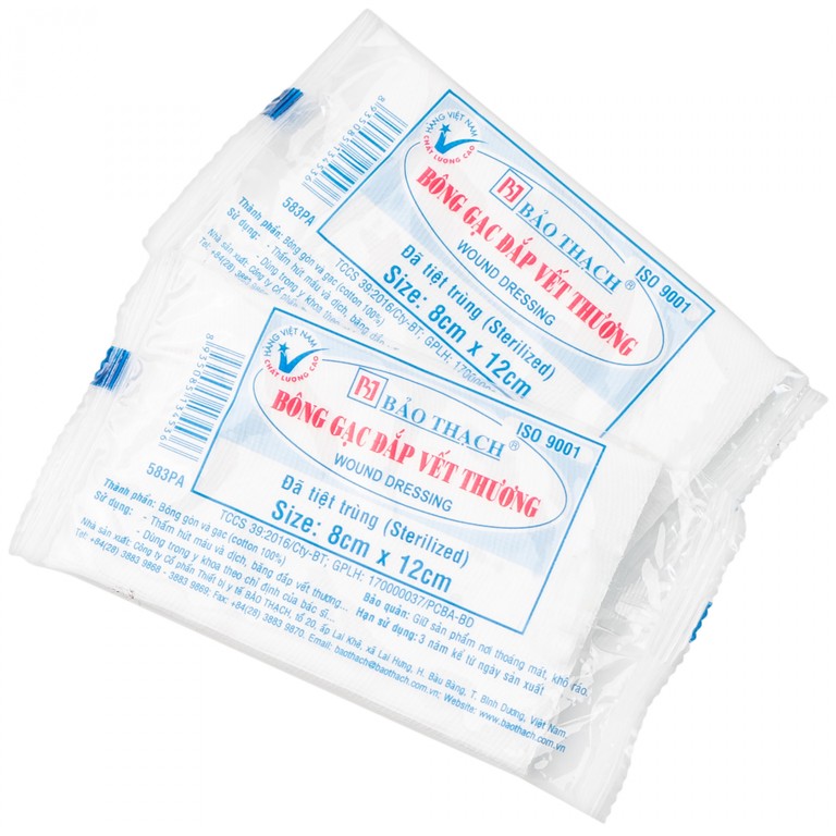 Bông gạc đắp vết thương Bảo Thạch (8cm x 12cm)