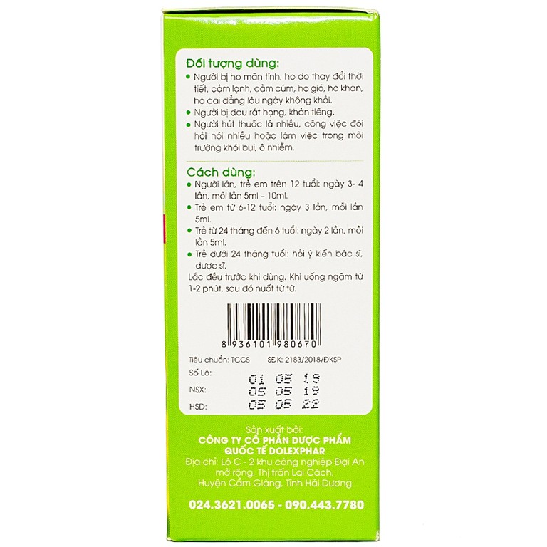 Siro bổ phế Bối Mẫu Forte Mom And Baby hỗ trợ bổ phổi ích phế, giảm ho (125ml)