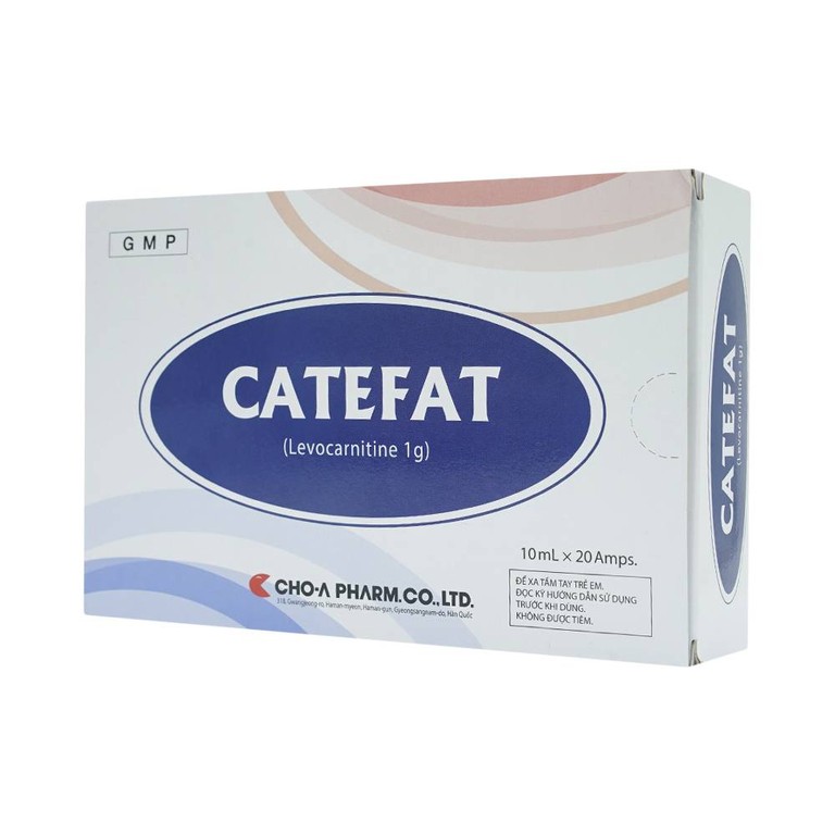 Dung dịch uống Catefat Cho-A điều trị đau thắt ngực, nhồi máu cơ tim (20 ống x 10ml)