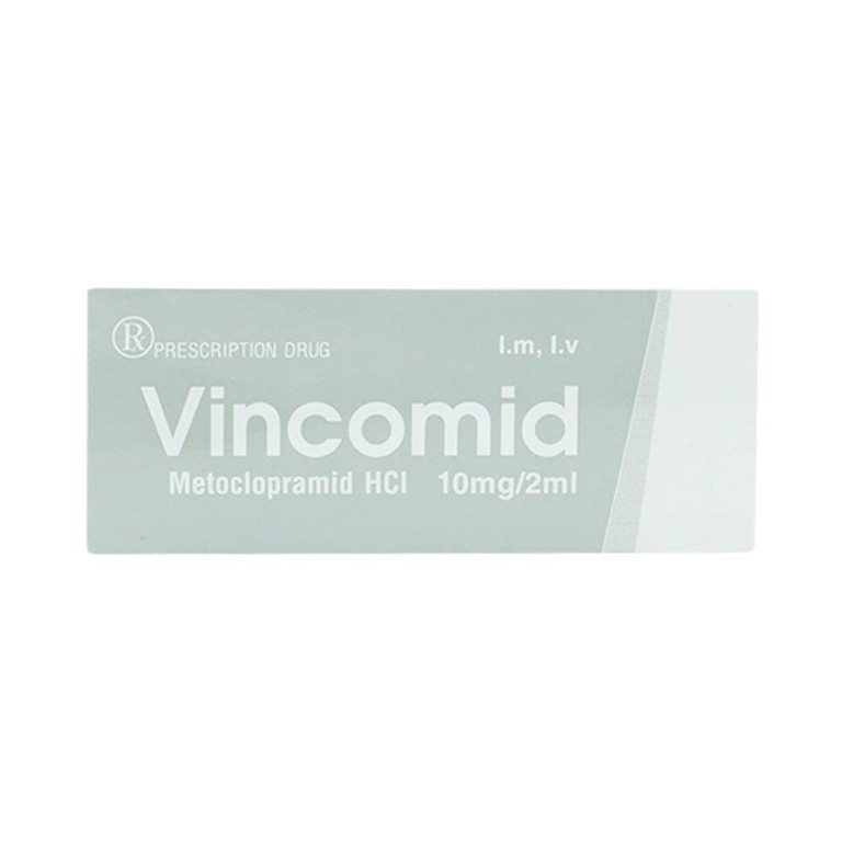 Thuốc tiêm Vincomid 10mg/2ml Vinphaco dự phòng nôn và buồn nôn hậu phẫu, do xạ trị (2 vỉ x 5 ống x 2ml)
