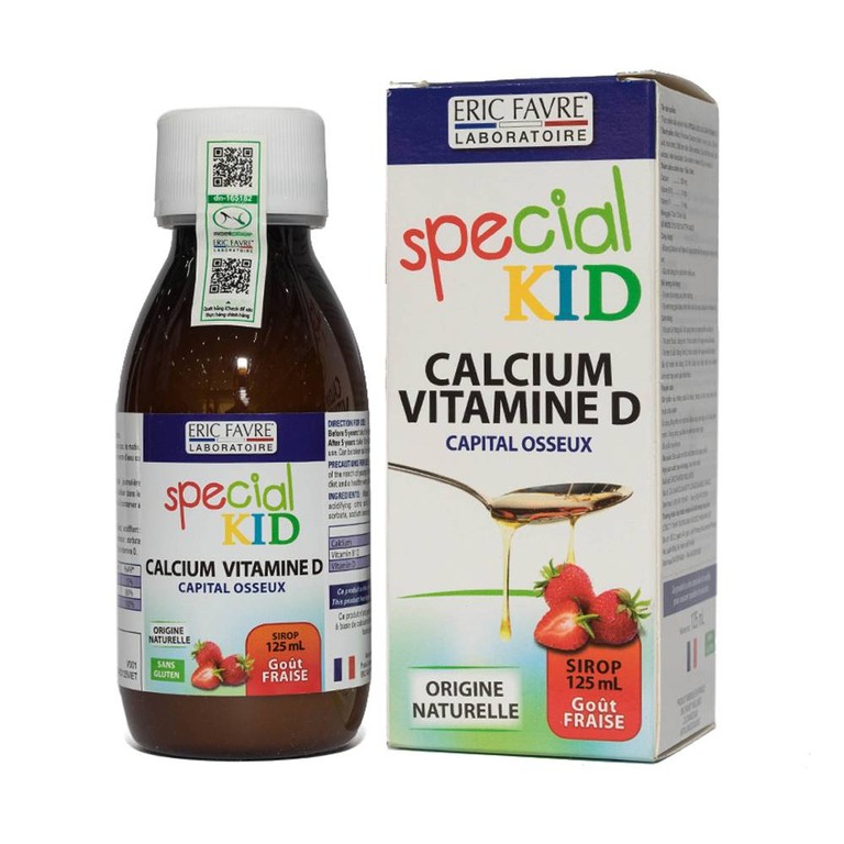 Siro Special Kid Calcium Vitamine D bổ sung Calci và Vitamin D giúp xương, răng chắc khỏe (125ml)