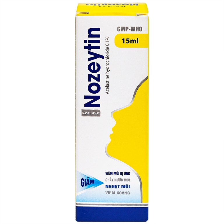 Thuốc xịt mũi Nozeytin Gia Nguyễn điều trị viêm mũi dị ứng, sổ mũi, hắt hơi, ngứa mũi (15ml)