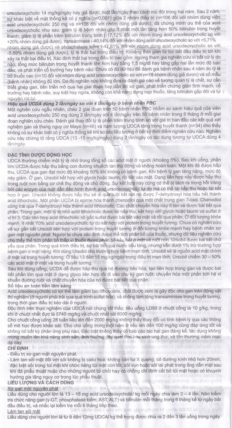 Thuốc Ursobil 300 ABC Farmaceutici điều trị xơ gan mật, làm tan sỏi mật (3 vỉ x 10 viên)