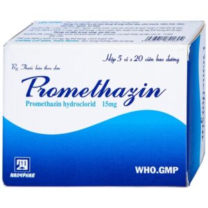 Thuốc Promethazin 15mg Nadyphar phòng và điều trị các tình trạng dị ứng, chống nôn (5 vỉ x 20 viên)