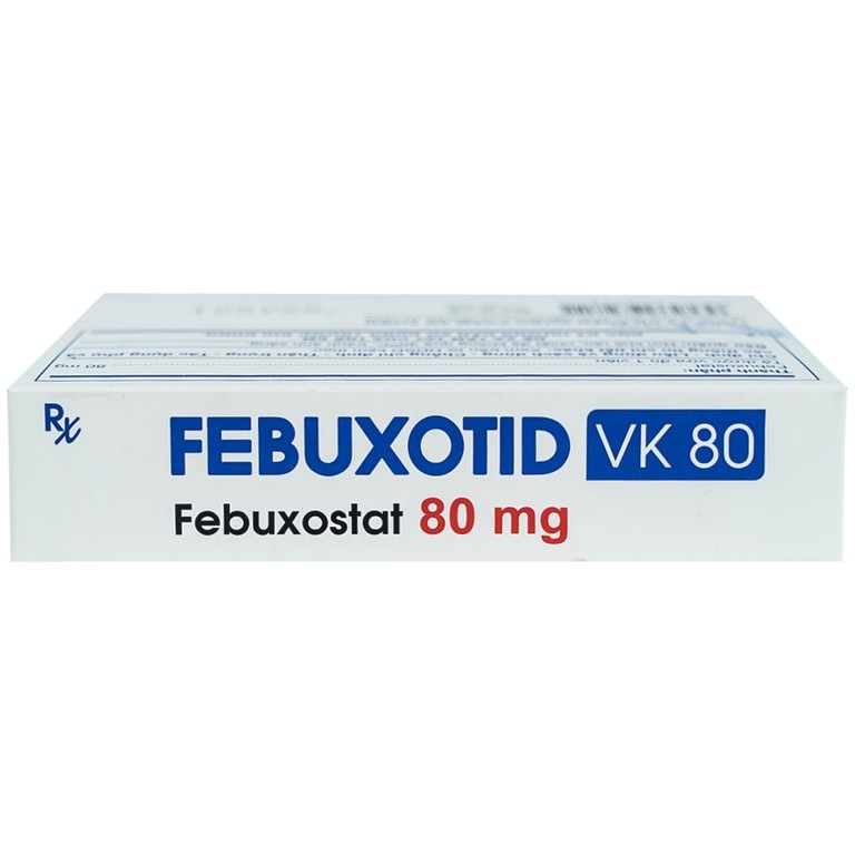 Thuốc Febuxotid VK 80 An Thiên điều trị tăng acid uric máu mãn tính (3 vỉ x 10 viên)