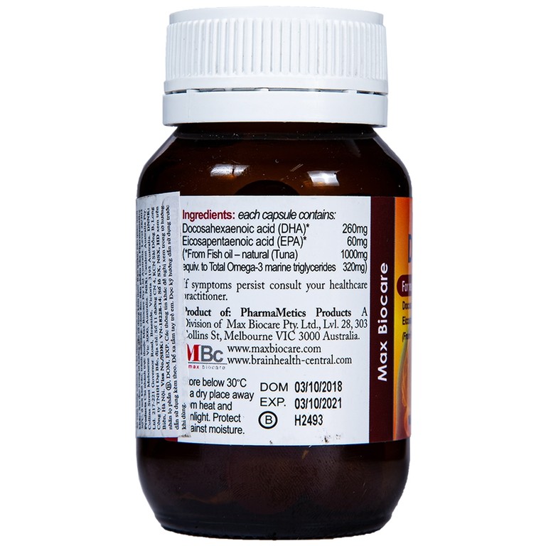 Thuốc Dasbrain Pharmametics hỗ trợ các chức năng não bộ (30 viên)