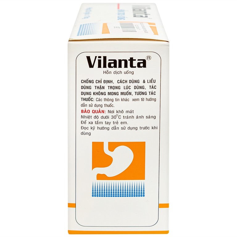 Thuốc Vilanta Pharimexco dịu triệu chứng ợ nóng, ợ chua (20 gói x 10g)