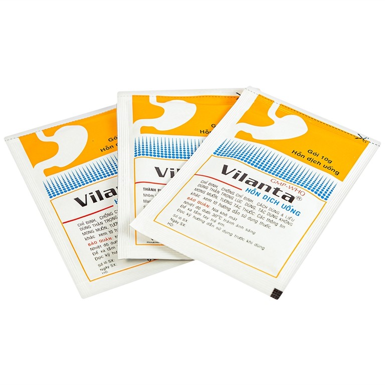 Thuốc Vilanta Pharimexco dịu triệu chứng ợ nóng, ợ chua (20 gói x 10g)