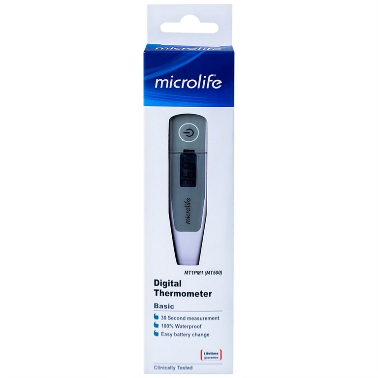 Nhiệt kế điện tử Microlife MT500 đo nhiệt độ nhanh trong 30 giây, chống thấm nước