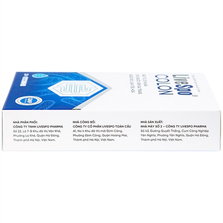 Dung dịch LiveSpo Colon bổ sung vi sinh vật có lợi, kích thích và tăng cường tiêu hóa (20 ống x 5ml)