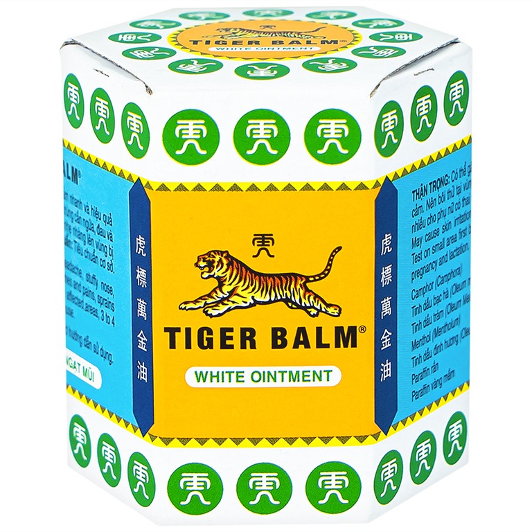 Thuốc mỡ Tiger Balm White Ointment Haw Par giảm đau đầu và ngạt mũi (30g)