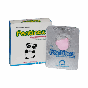 Viên nhai Pentinox 400mg SPM điều trị các bệnh lý nhiễm ký sinh trùng, giun, sán (1 viên)