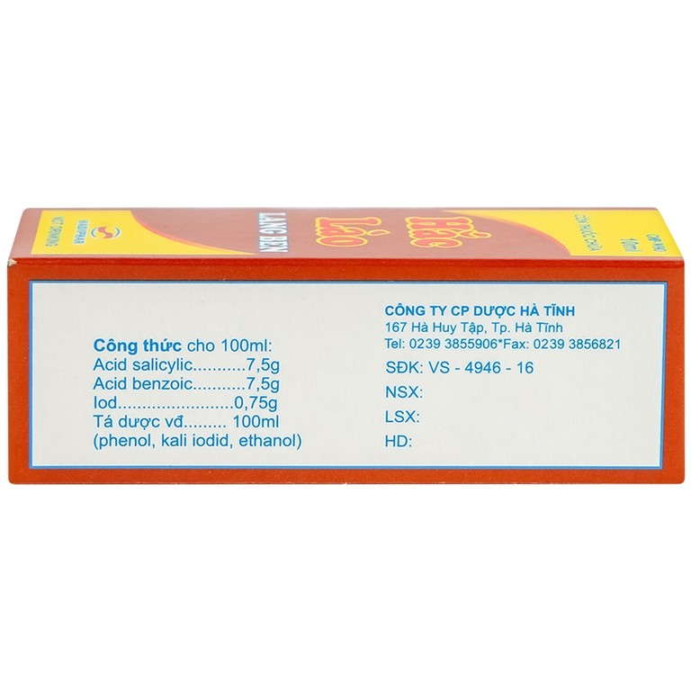 Cồn thuốc chữa Hắc Lào Lang Ben Hadiphar (10ml)