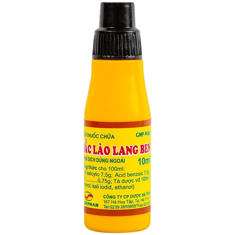 Cồn thuốc chữa Hắc Lào Lang Ben Hadiphar (10ml)