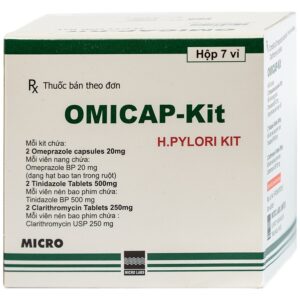 Thuốc Omicap-Kit Micro điều trị viêm dạ dày mãn tính, loét dạ dày - tá tràng (7 kít)