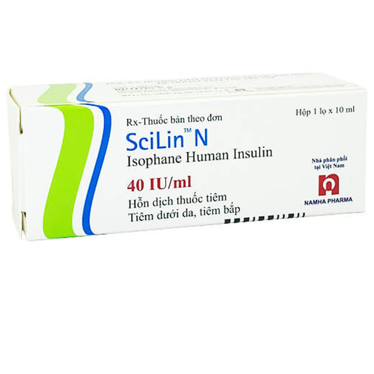 Hỗn dịch tiêm SciLin N 40IU/ml Bioton điều trị đái tháo đường típ 1 (10ml)