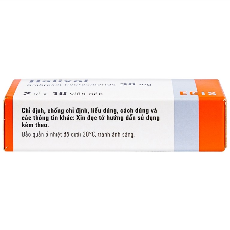 Thuốc Halixol 30mg Egis Pharma điều trị hen phế quản và viêm phế quản (2 vỉ x 10 viên)