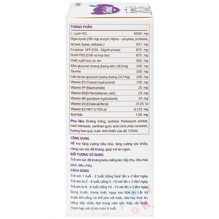 Siro Ginkid Ăn Ngon 11X Gold GINIC hỗ trợ kích thích tiêu hóa (125ml)