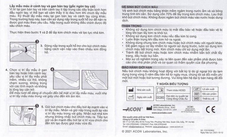 Máy đo đường huyết On Call Plus ACON - không kèm que