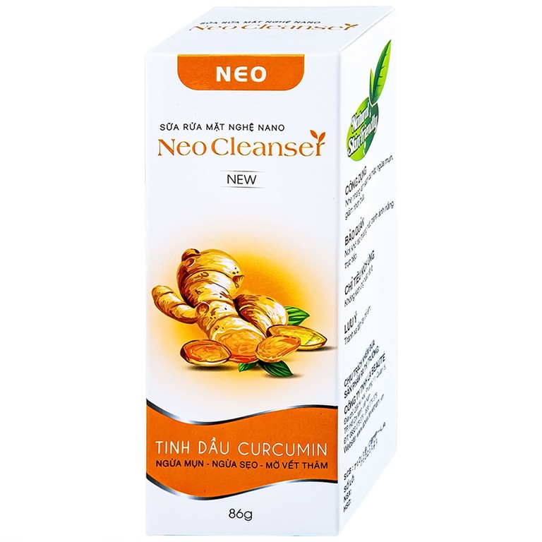 Sữa rửa mặt nghệ Nano Neo Cleanser ngừa mụn, ngừa sẹo, mờ vết thâm (86g)