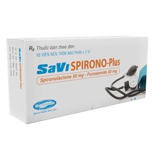 Thuốc Savi Spirono-Plus 50mg/20mg điều trị tăng huyết áp vô căn (2 vỉ x 10 viên)