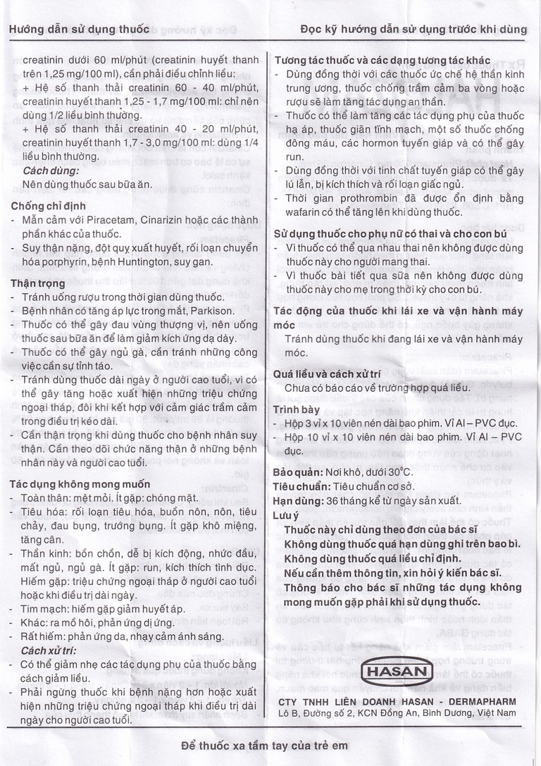 Thuốc Halozam Hasan điều trị rối loạn mạch máu não, suy giảm chức năng tâm thần (10 vỉ x 10 viên)