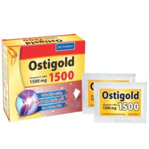 Bột pha uống Ostigold 1500 DHG Pharma giảm triệu chứng của thoái hóa khớp gối (24 gói)