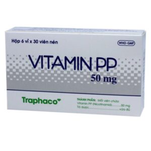 Thuốc Vitamin Pp 50Mg Traphaco điều trị bệnh Pellagra (6 vỉ x 30 viên)