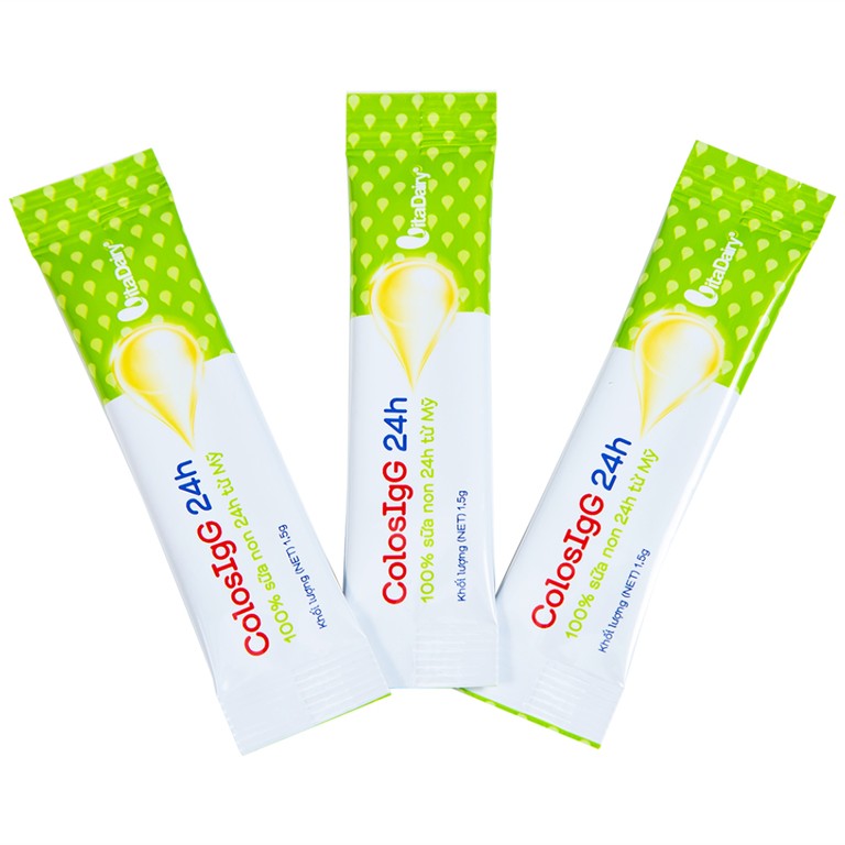 Sữa ColosIgG 24h Vitadairy hỗ trợ tăng cường miễn dịch và tiêu hóa (60 gói x 1.5g)