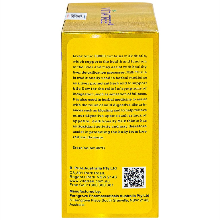 Viên uống Super Liver Detox Vitatree hỗ trợ góp phần giải độc gan (100 viên)