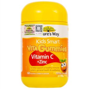 Viên nhai Kids Smart Vita Gummies bổ sung Vitamin C và kẽm giúp tăng cường sức đề kháng (60 viên)