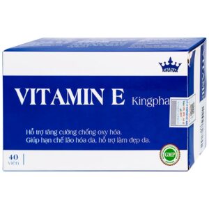 Thực phẩm bảo vệ sức khỏe Vitamin E Kingphar bổ sung vitamin E, hỗ trợ chống oxy hóa (4 vỉ x 10 viên)