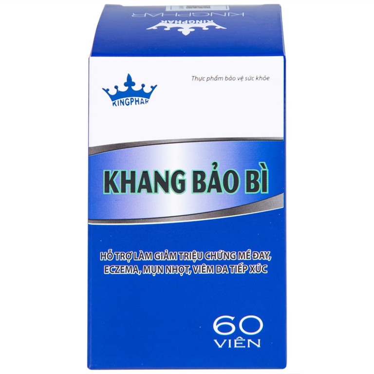 Viên uống Khang Bảo Bì Kingphar hỗ trợ giảm chứng mày đay, Eczema, mụn nhọt (60 viên)