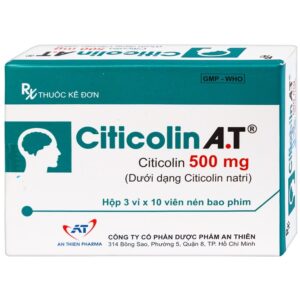 Thuốc Citicolin A.T điều trị cho bệnh nhân bị chấn thương sọ não nặng (3 vỉ x 10 viên)