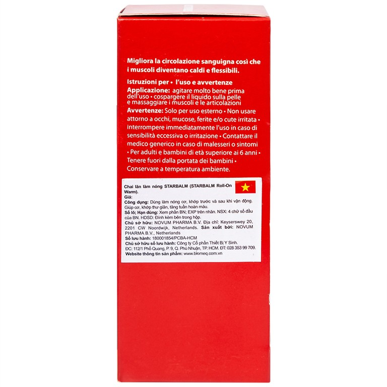Chai lăn làm nóng Starbalm giúp cơ, khớp thư giãn, tăng tuần hoàn máu (75ml)