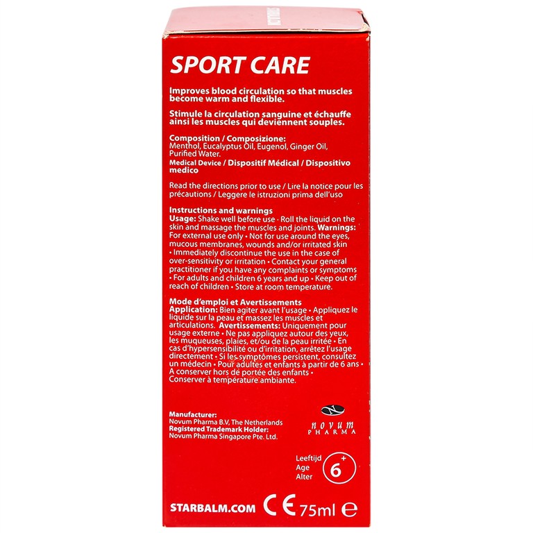 Chai lăn làm nóng Starbalm giúp cơ, khớp thư giãn, tăng tuần hoàn máu (75ml)